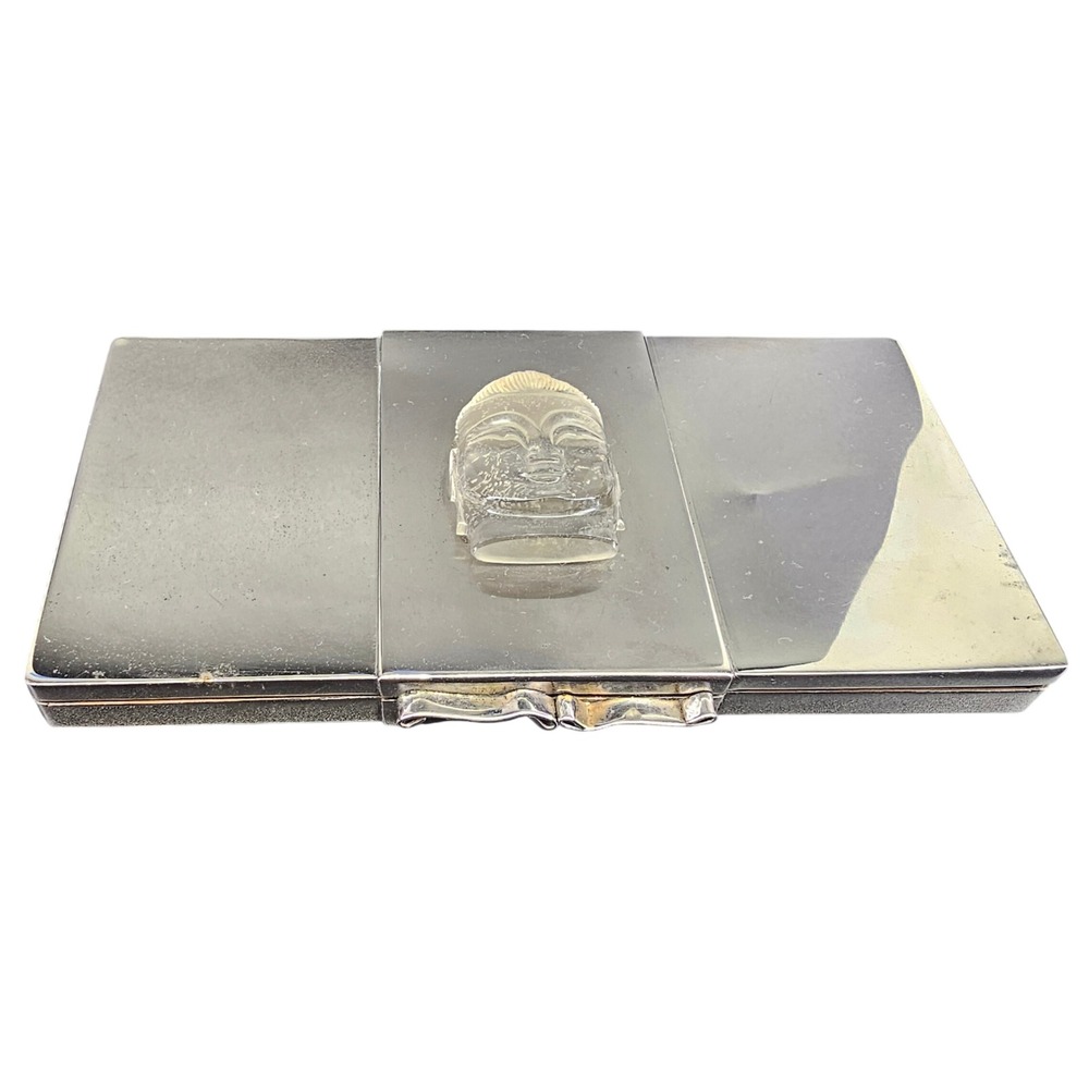 Rare Cigarette Case Vintage 1920s Lalique Chanel Dior Buddha Powder Box France